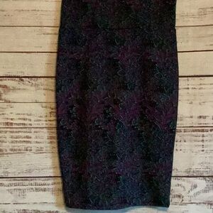 Multicolored pencil skirt knee-length for cocktail